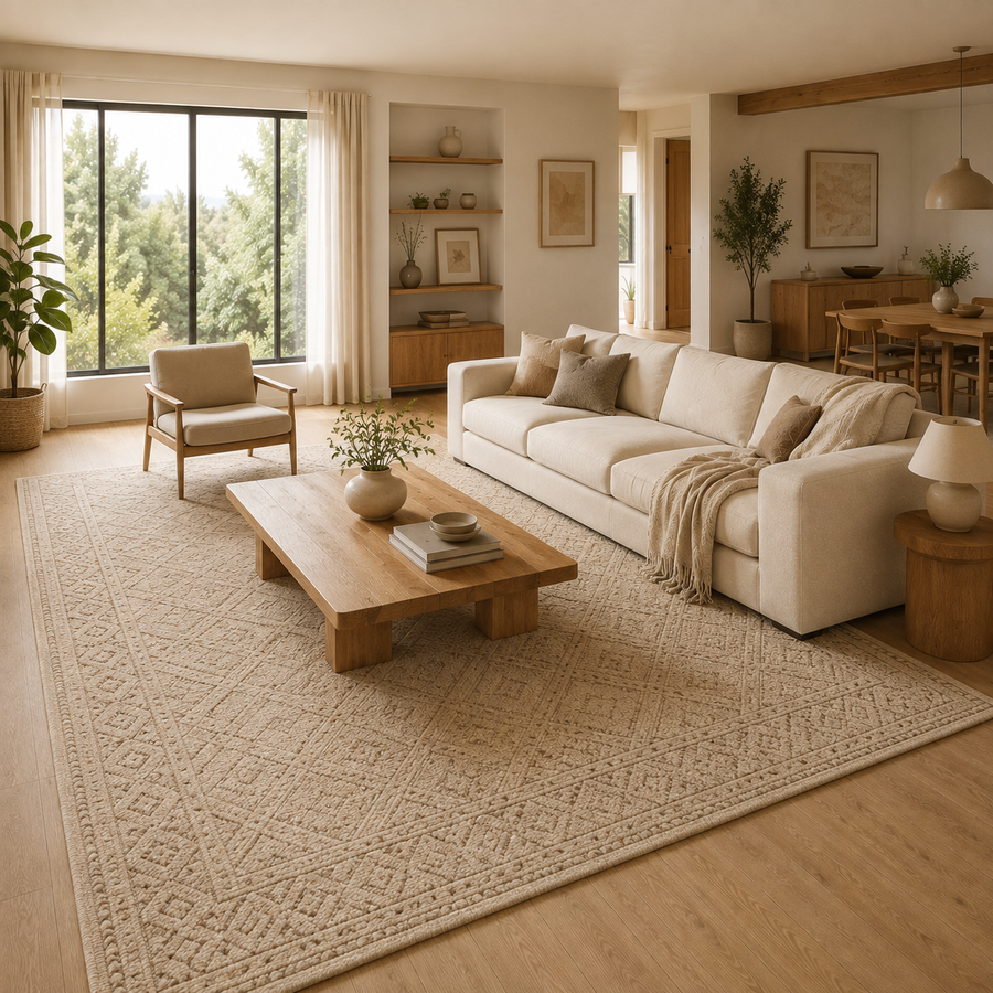 Comment choisir un grand tapis salon sans se tromper de taille