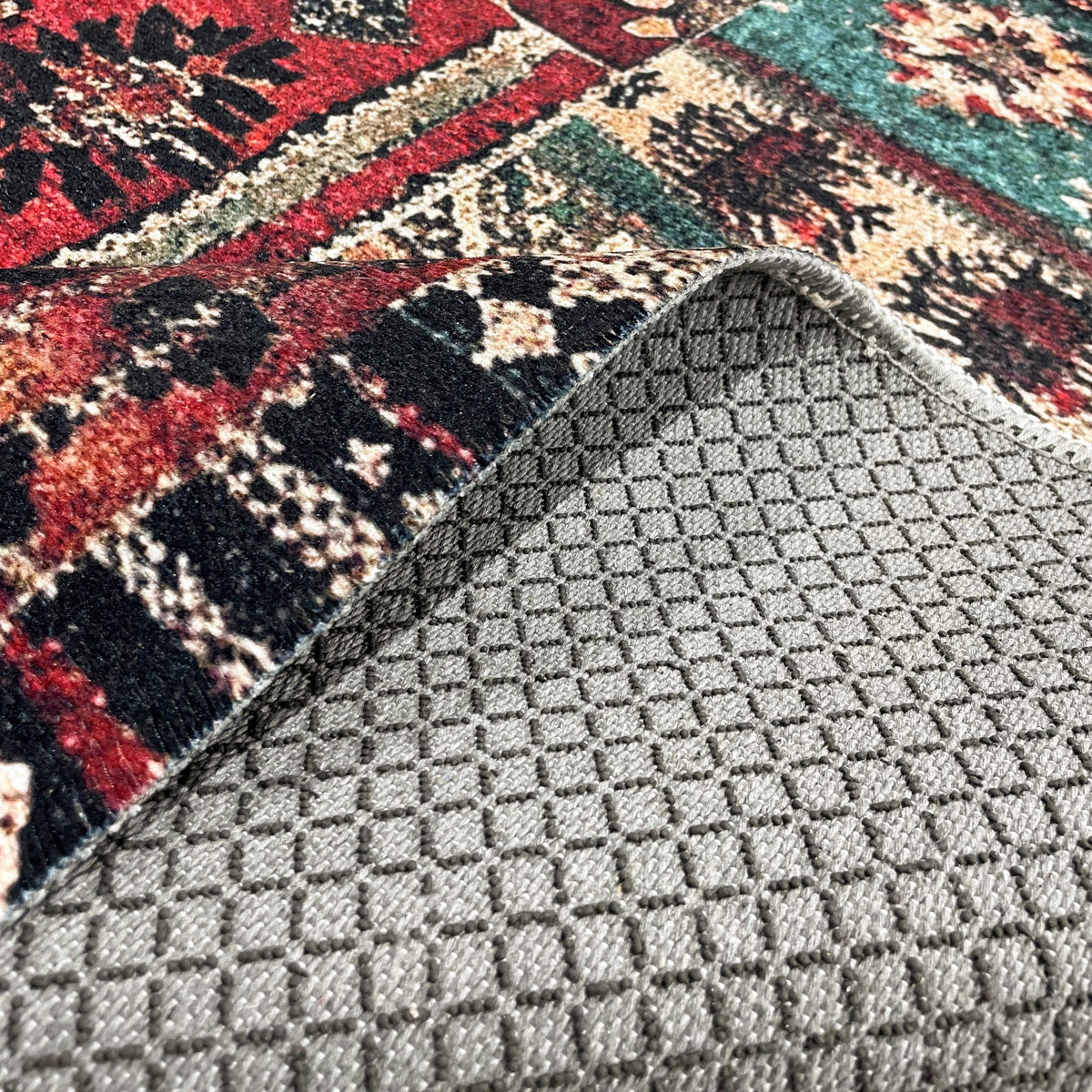 Tapis ethnique en situation dans un salon Image