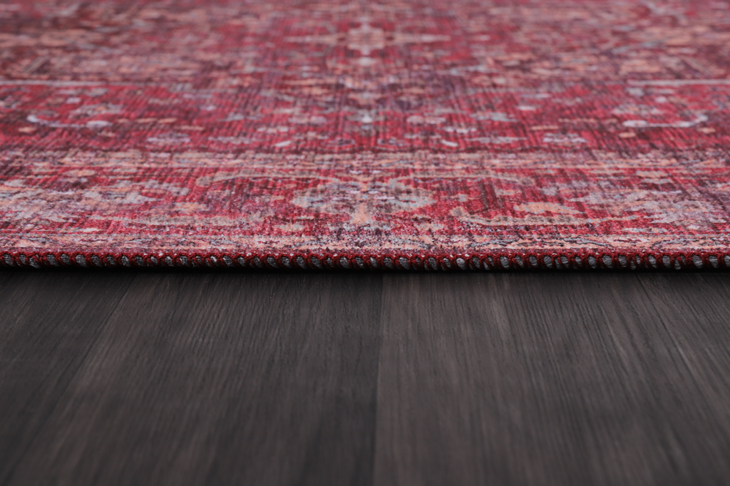 Tapis Vintage Bordeaux Lavable Alice, vue 6