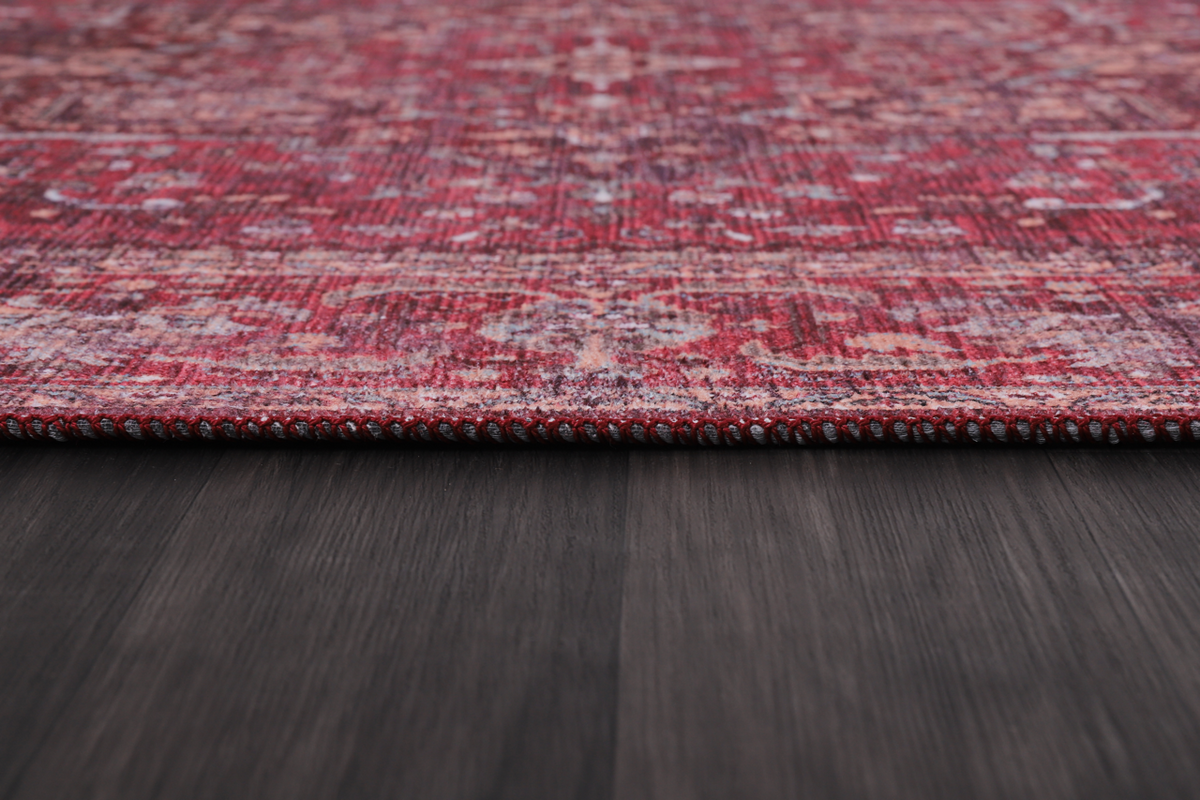 Tapis Vintage Bordeaux Lavable Alice, vue 6