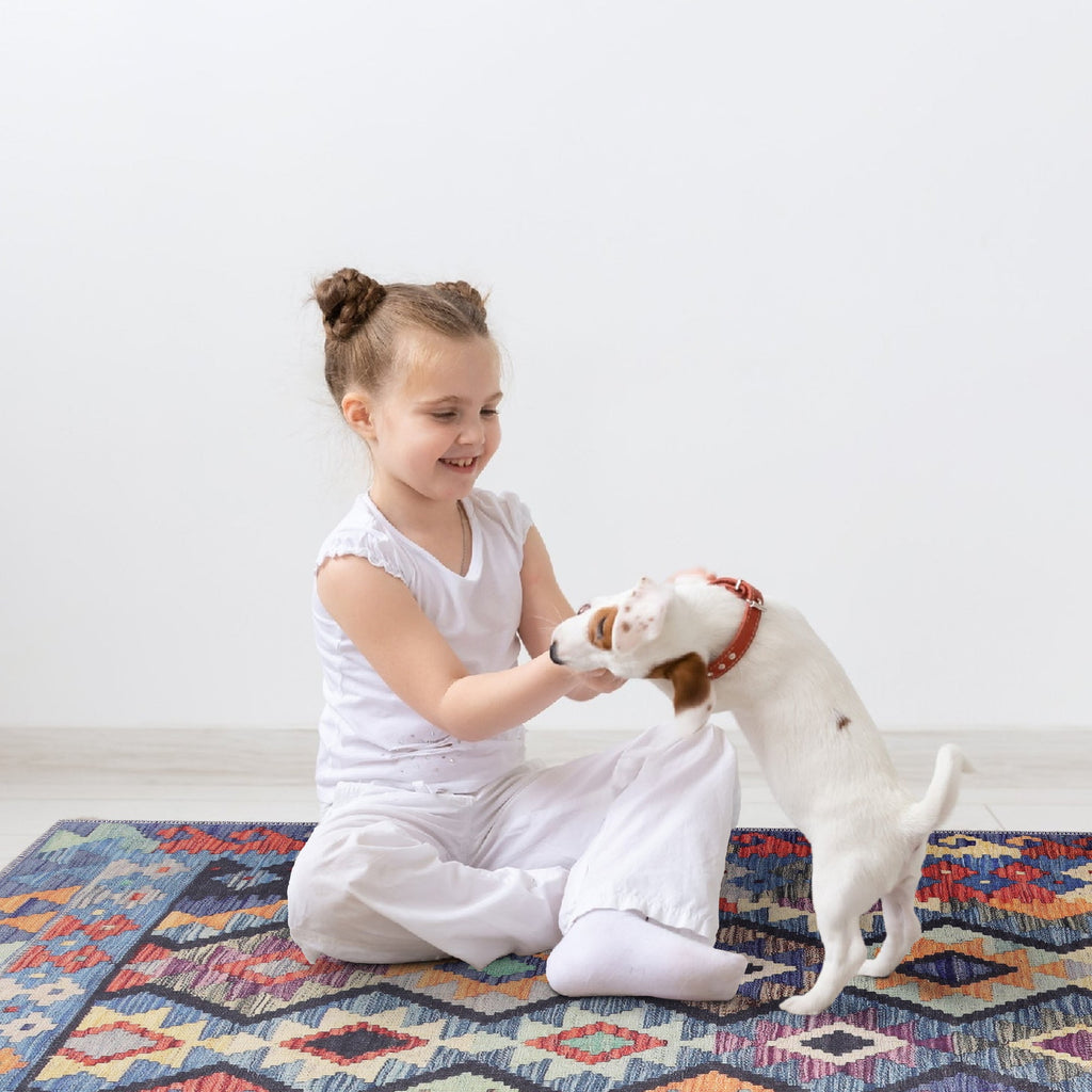 Tapis Ethnique Bordeaux Lavable Ophélie, vue 9