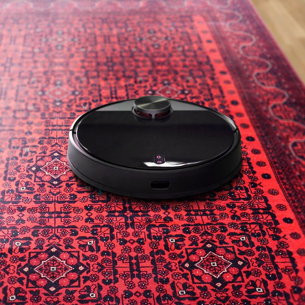 Tapis Ethnique Bordeaux Lavable Soléna, vue 6