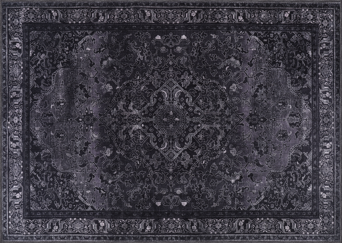Tapis Vintage Gris Lavable Céleste, vue 4