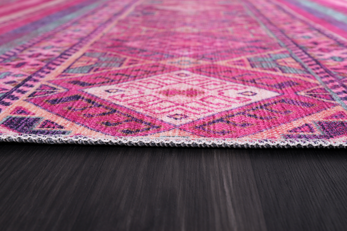 Tapis Ethnique Bleu Marine Lavable Quitterie, vue 8