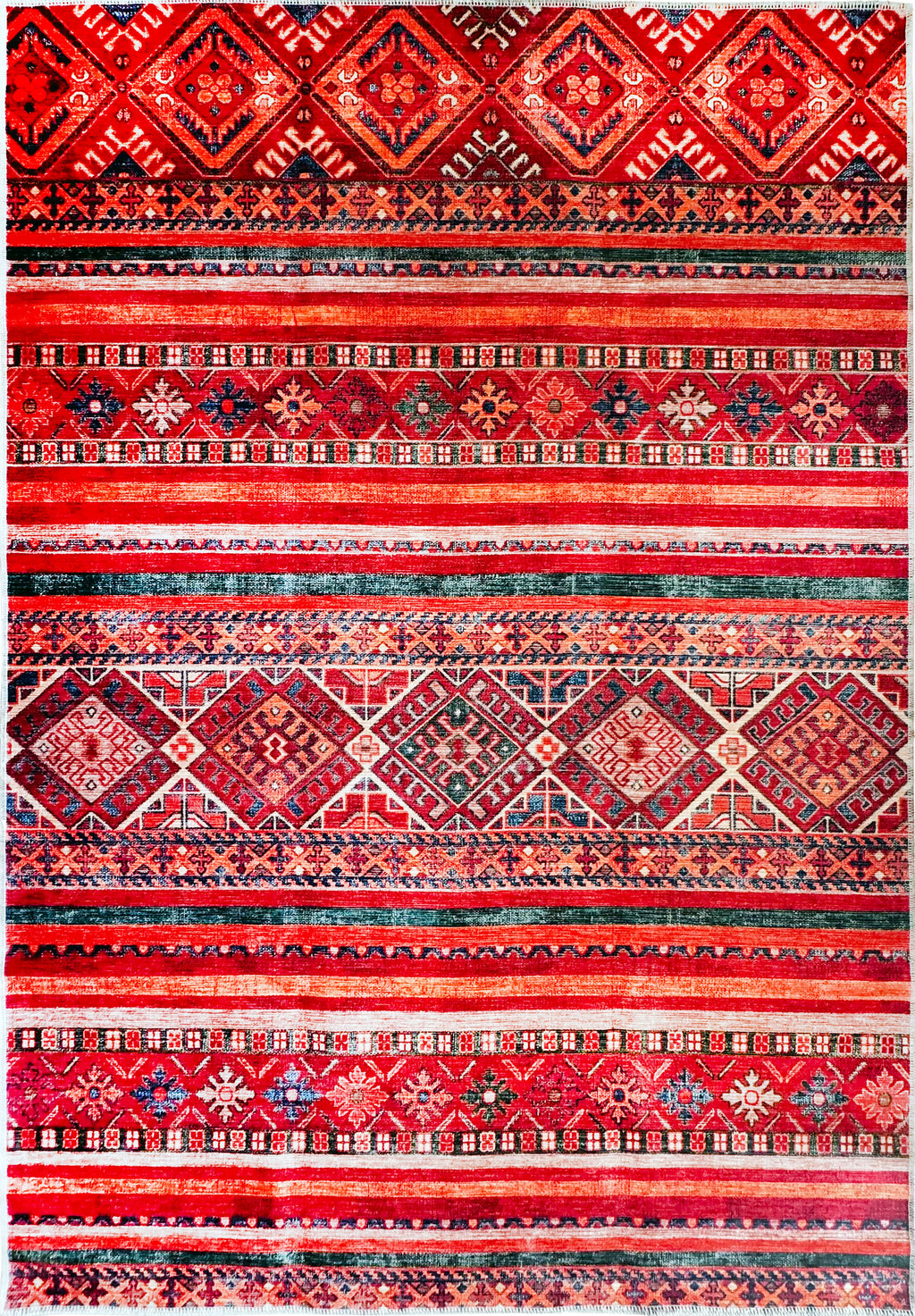 Tapis Ethnique Bordeaux Lavable Naëlle, vue 3