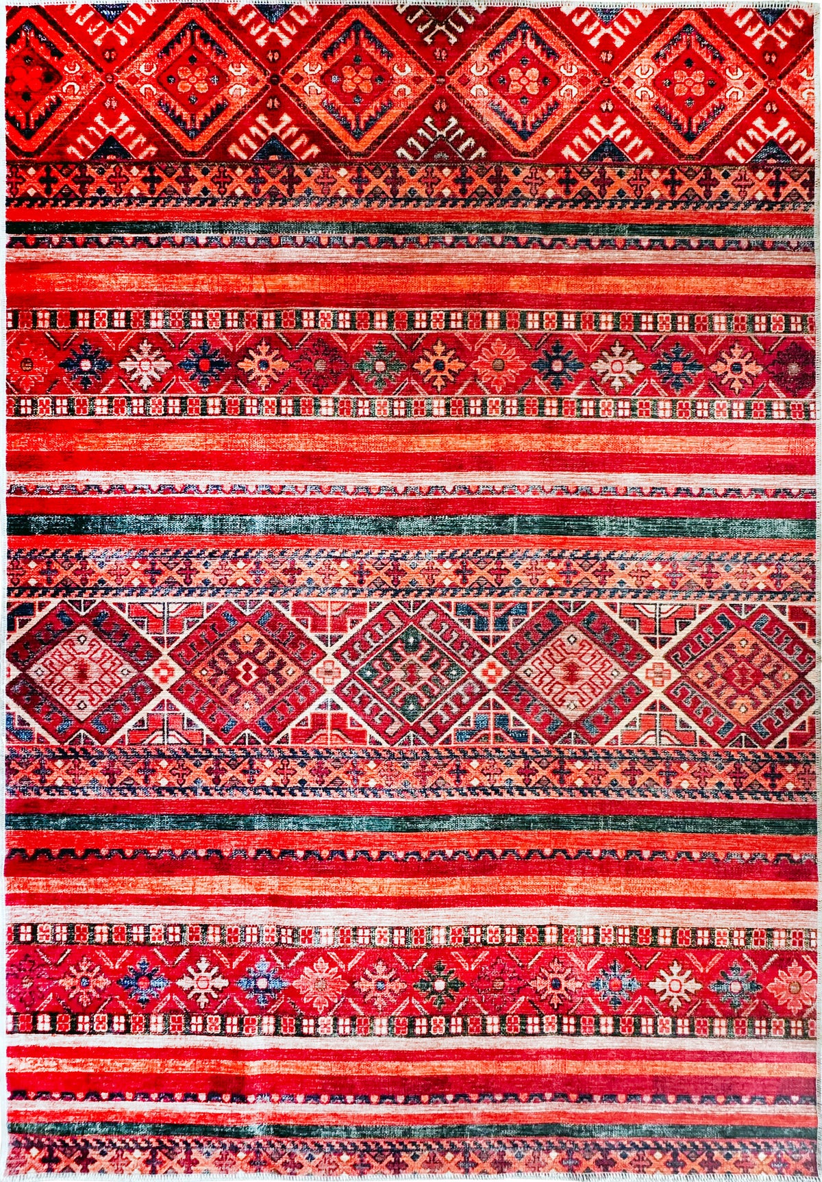 Tapis Ethnique Bordeaux Lavable Naëlle, vue 3