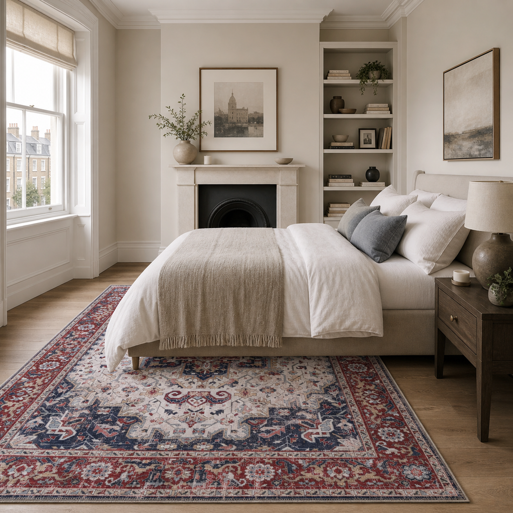 Tapis Vintage Gris Lavable Clara, vue 3