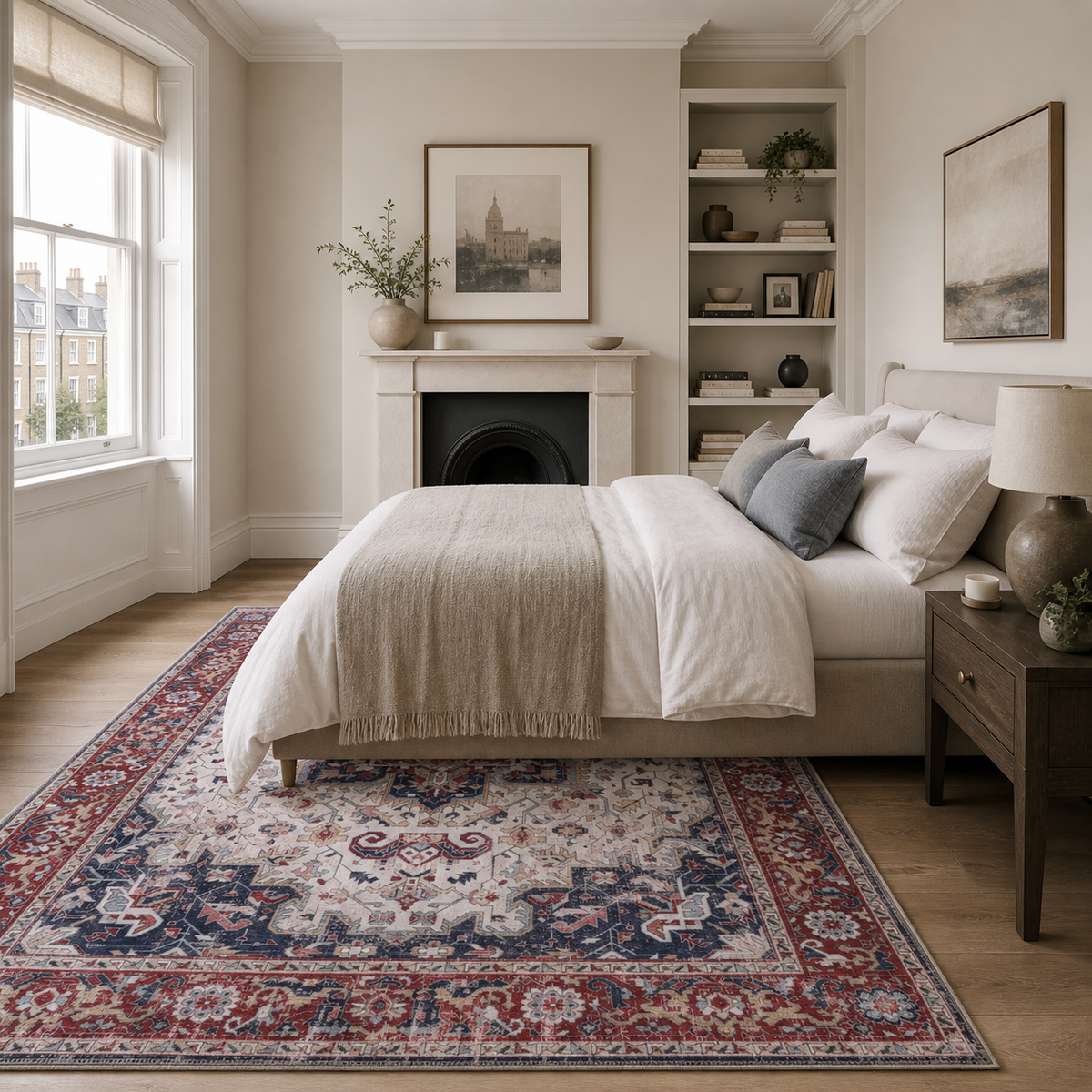 Tapis Vintage Gris Lavable Clara, vue 3