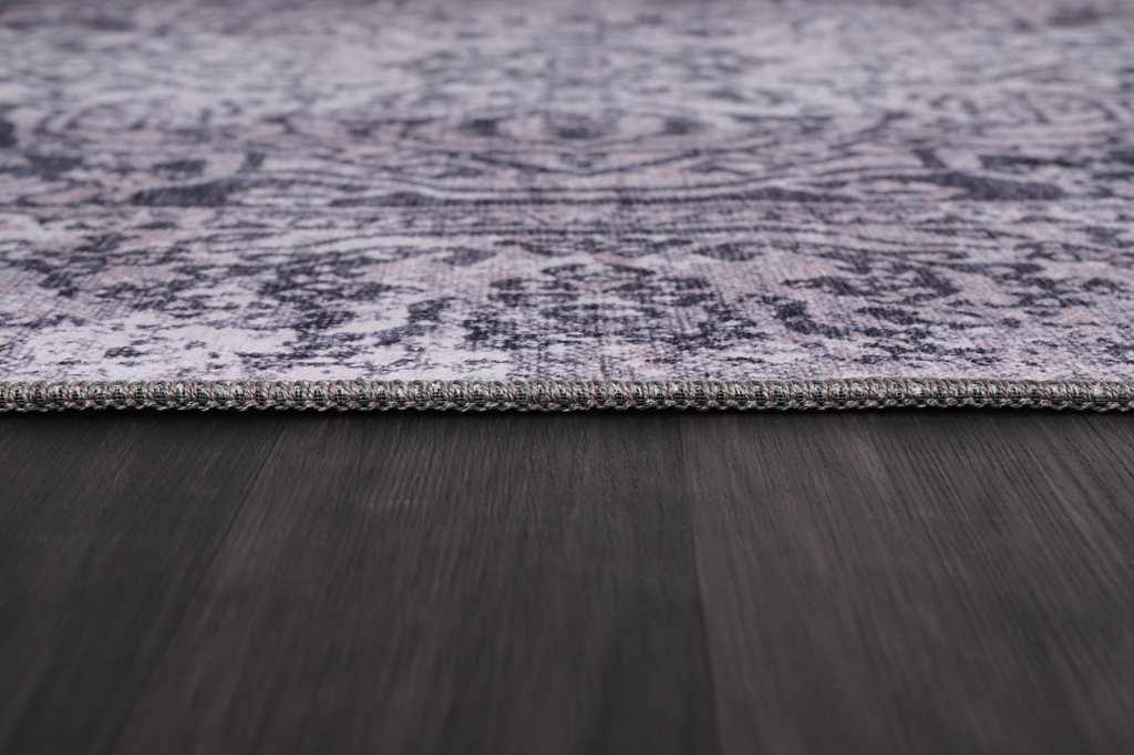 Tapis Abstrait Gris Lavable Agathe, vue 4