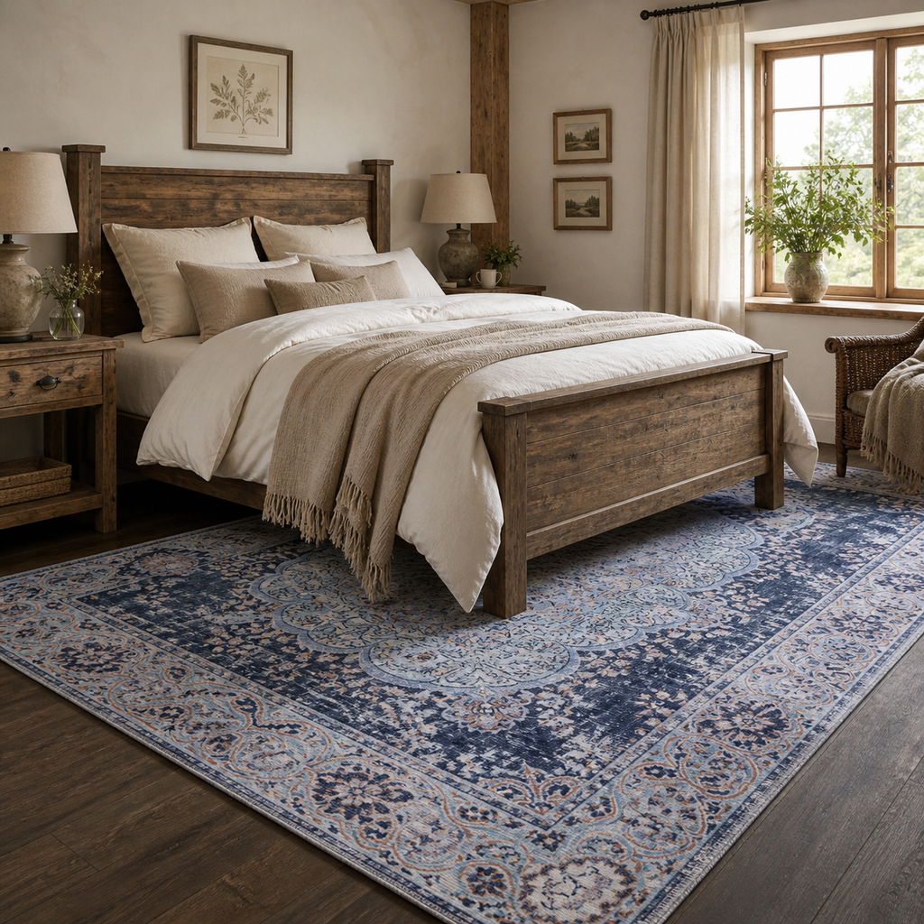 Tapis Abstrait Gris Lavable Sienna, vue 3