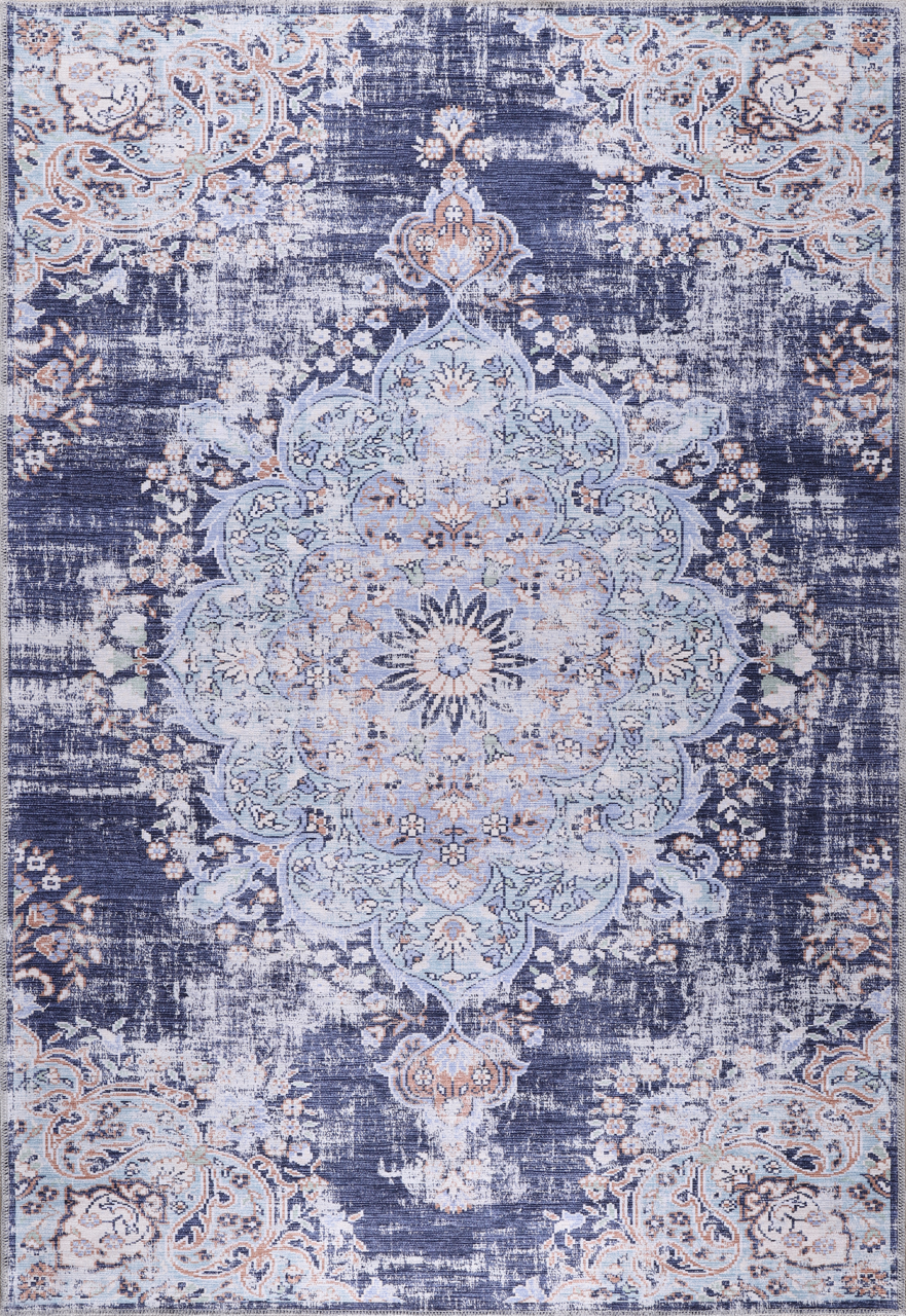 Tapis Abstrait Gris Lavable Sienna, vue 4