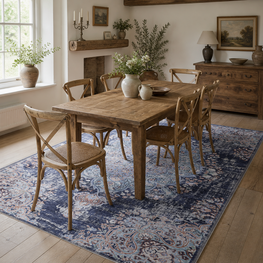 Tapis Abstrait Gris Lavable Sienna, vue 6