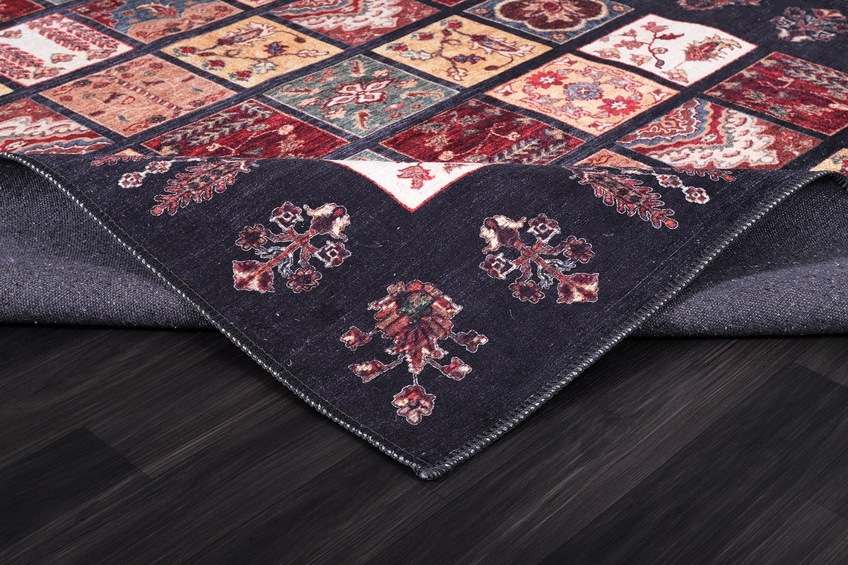 Tapis Ethnique Vintage Crème et Blanc Lavable Anya, vue 3