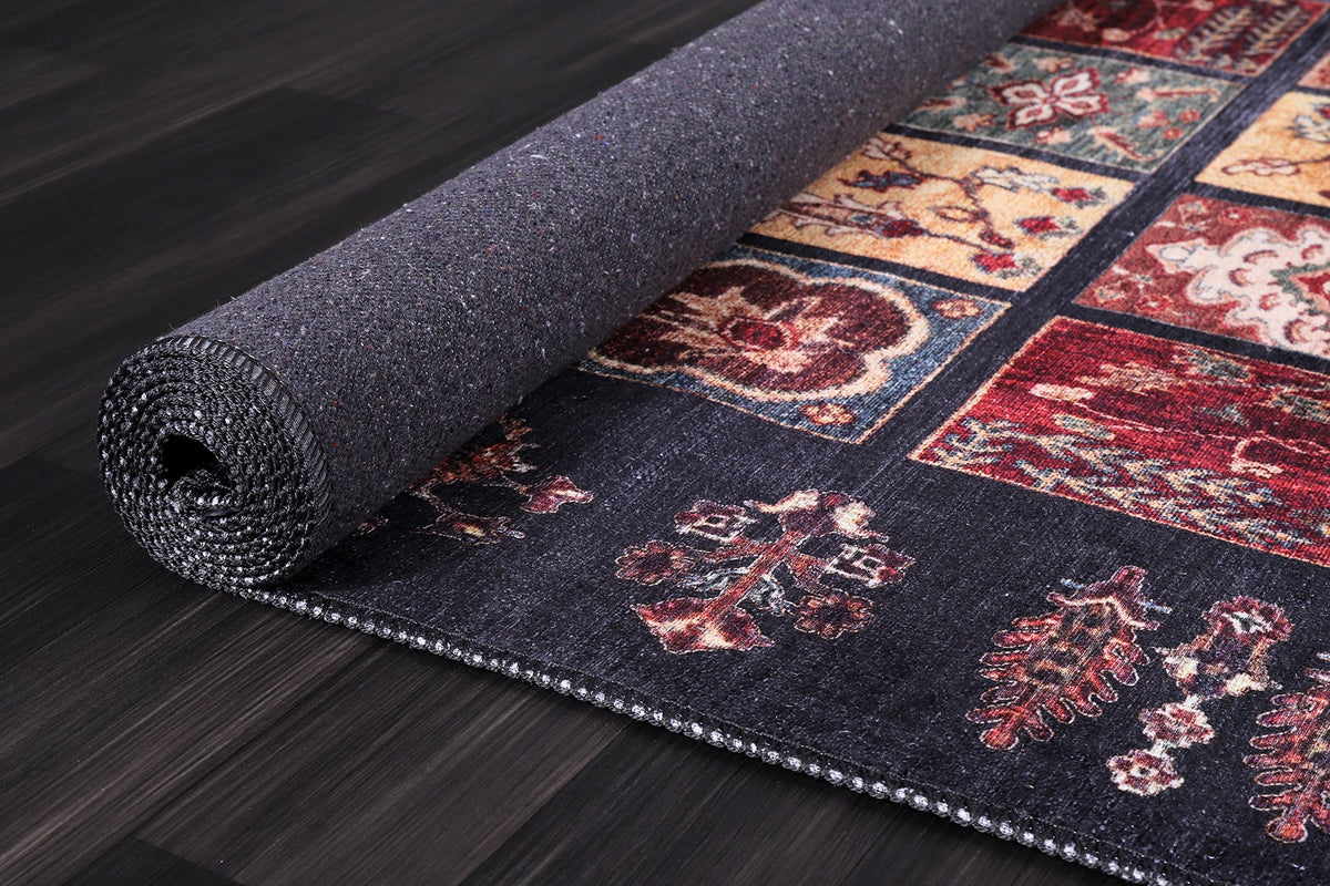 Tapis Ethnique Vintage Crème et Blanc Lavable Anya, vue 6