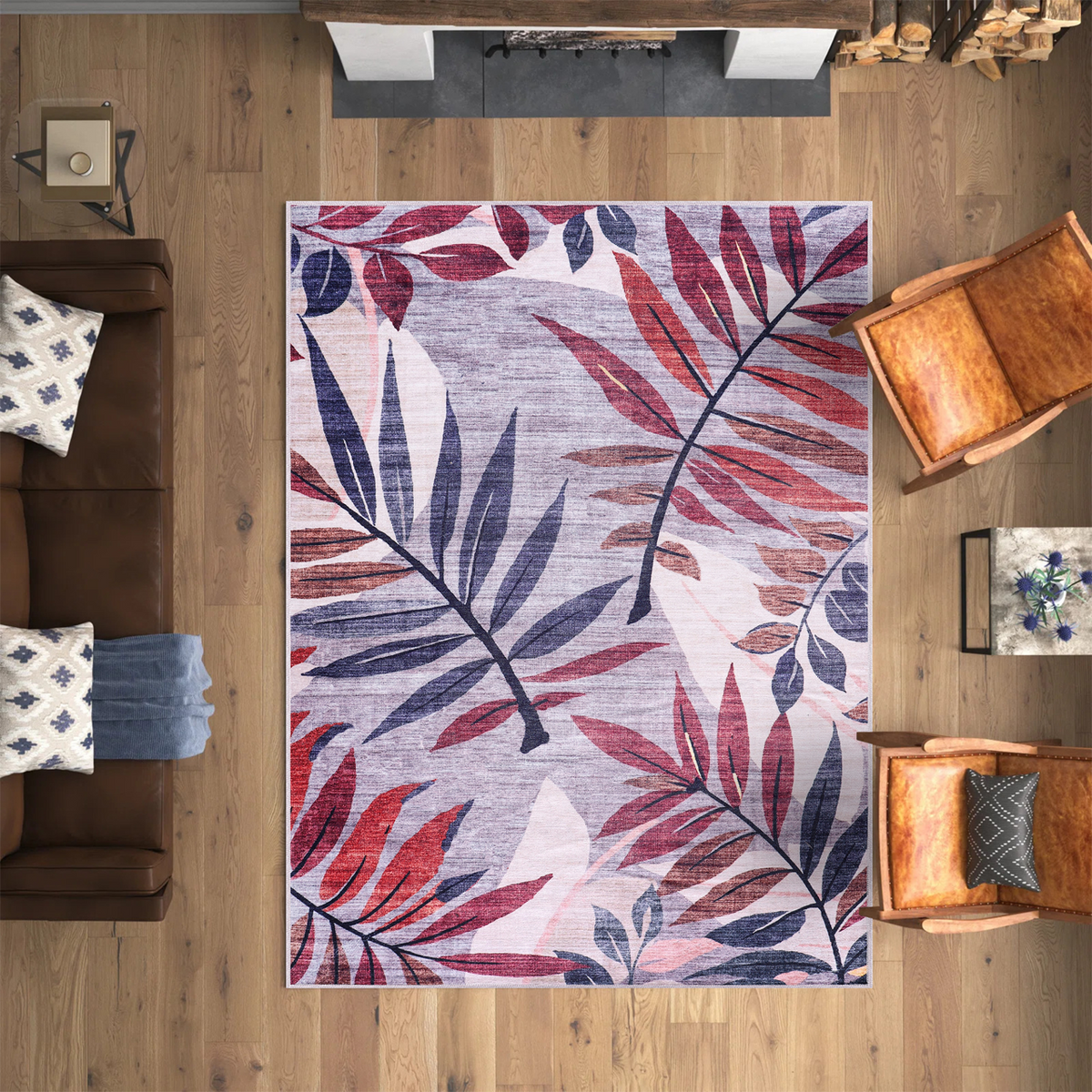 Tapis Classique Crème et Blanc Lavable | Milos