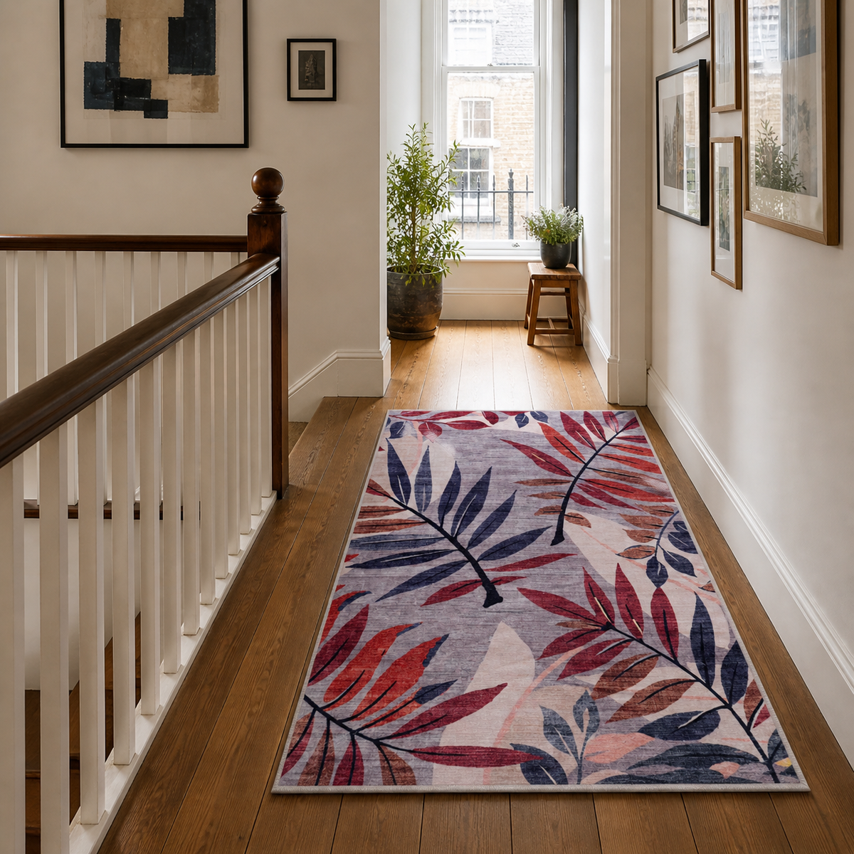 Tapis Classique Crème et Blanc Lavable Milos, vue 9