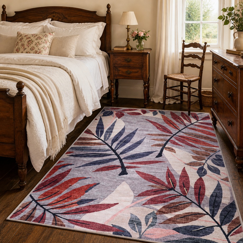 Tapis Classique Crème et Blanc Lavable Milos, vue 19