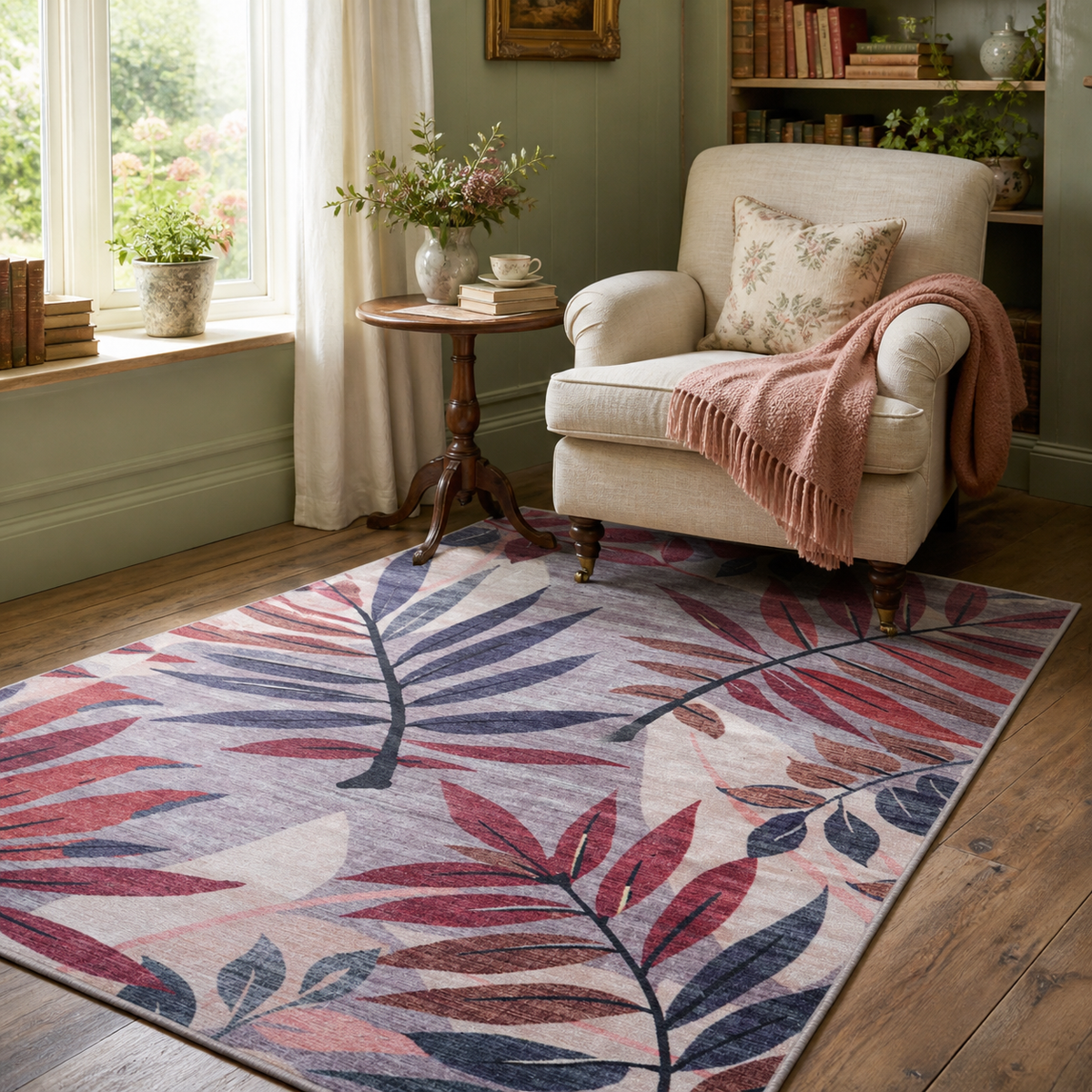 Tapis Classique Crème et Blanc Lavable Milos, vue 13