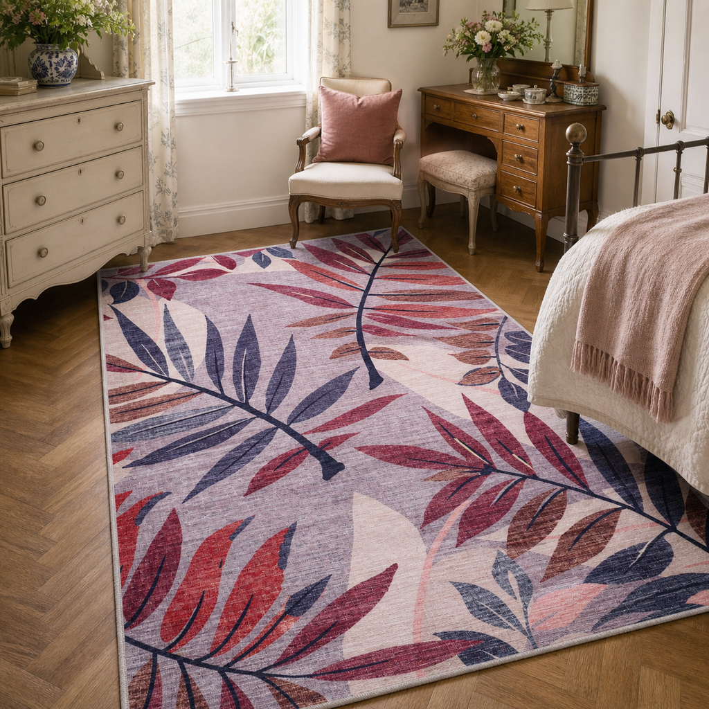 Tapis Classique Crème et Blanc Lavable | Milos