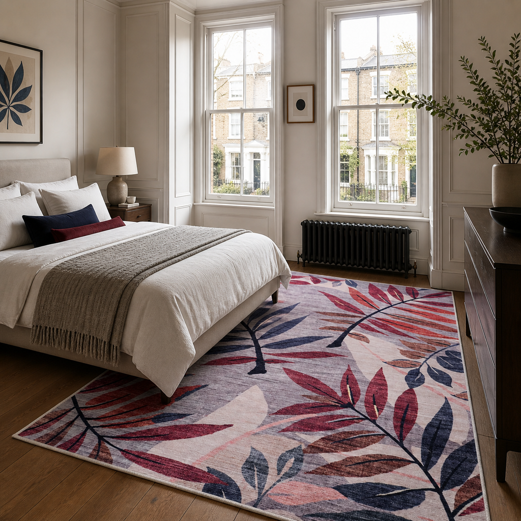 Tapis Classique Crème et Blanc Lavable Milos, vue 14