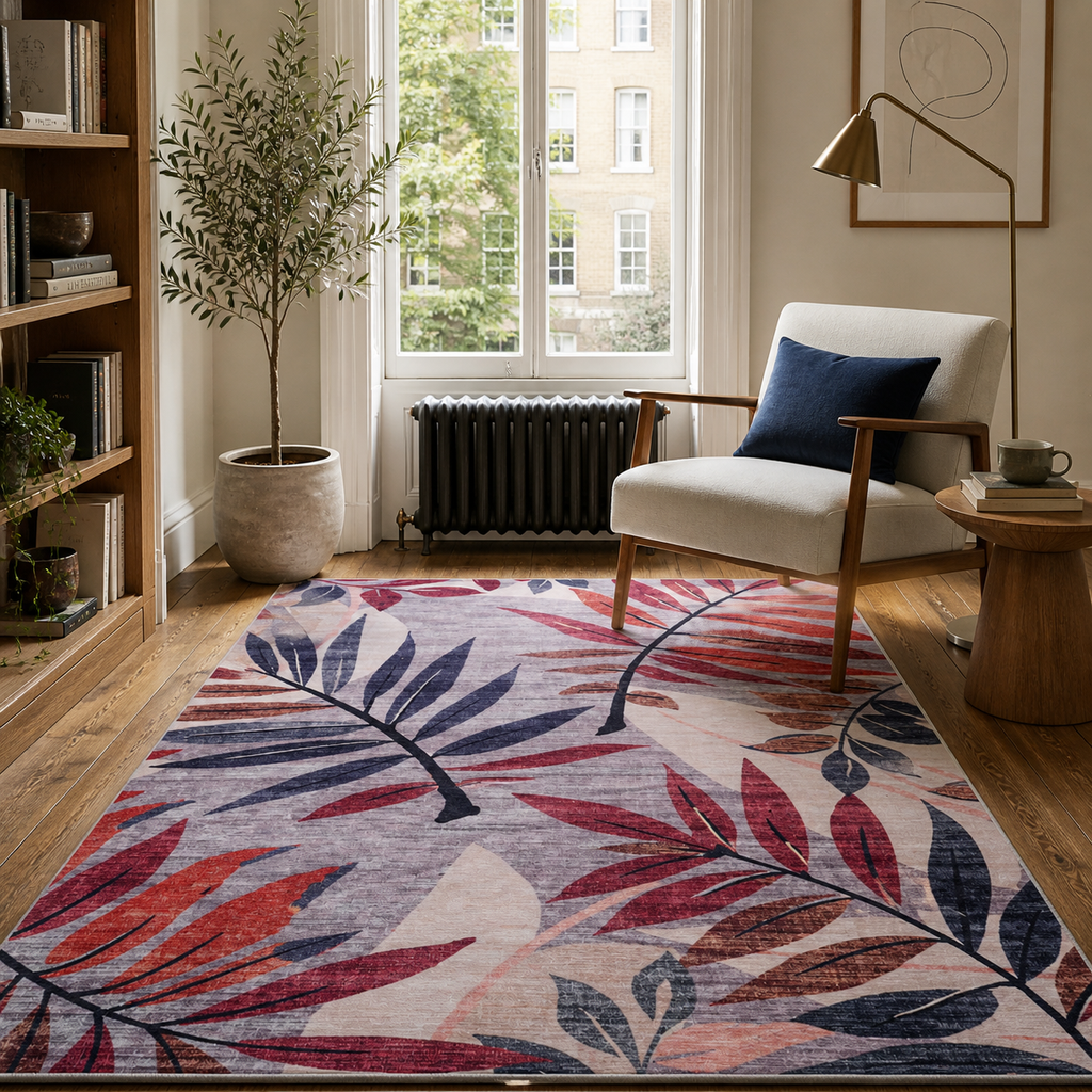 Tapis Classique Crème et Blanc Lavable Milos, vue 18