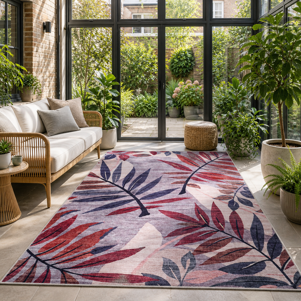Tapis Classique Crème et Blanc Lavable Milos, vue principale