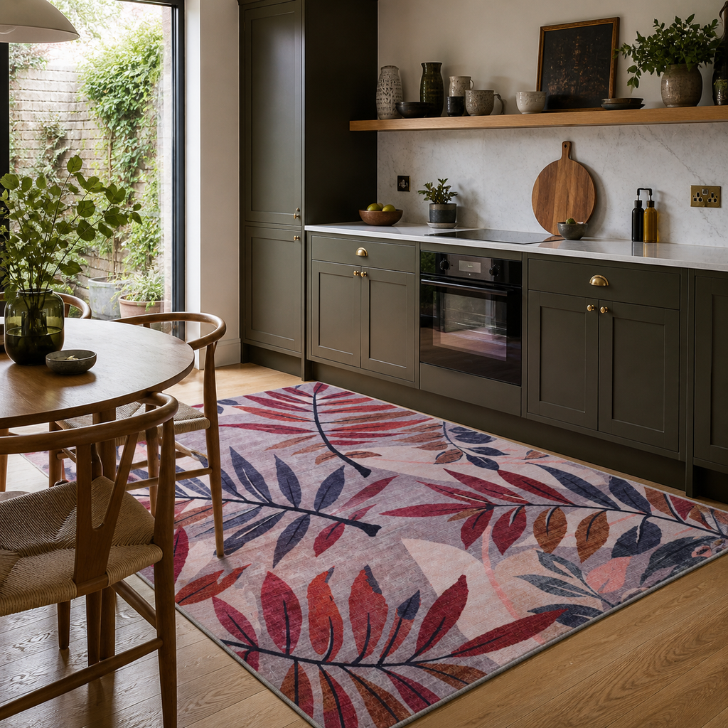 Tapis Classique Crème et Blanc Lavable Milos, vue 16
