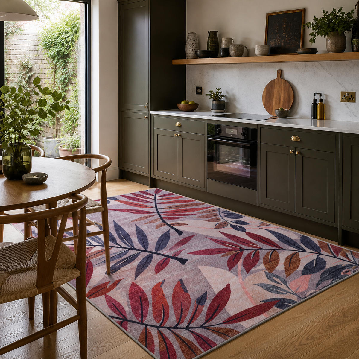 Tapis Classique Crème et Blanc Lavable Milos, vue 16