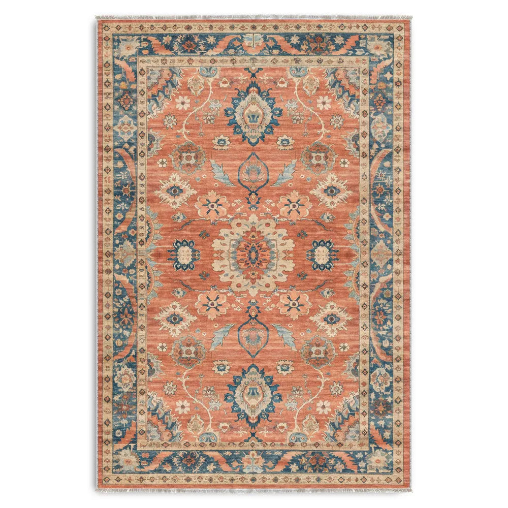 Tapis Ethnique Vintage Crème et Blanc Lavable Émilie, vue 10