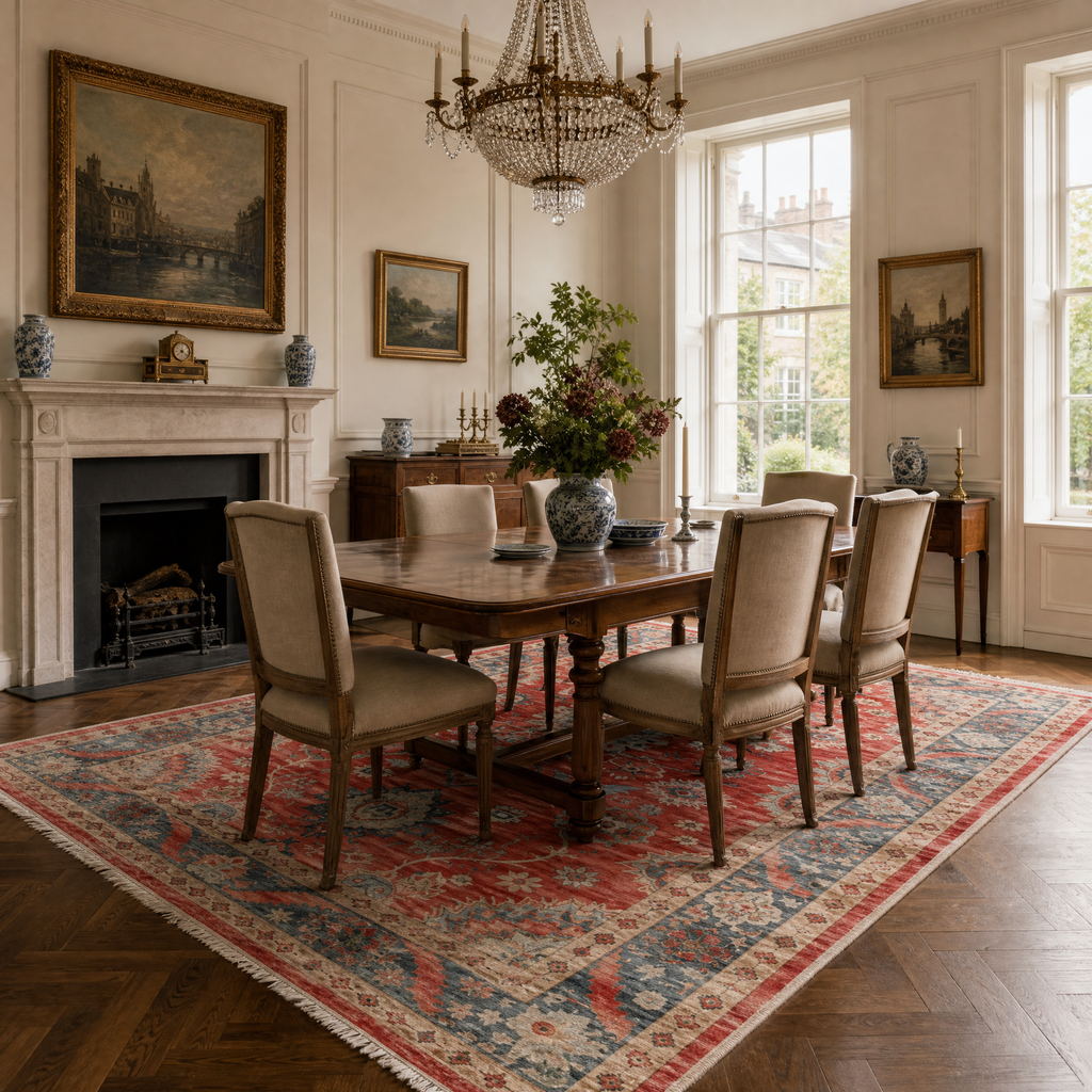 Tapis Ethnique Vintage Bordeaux Lavable Ophélie, vue 10