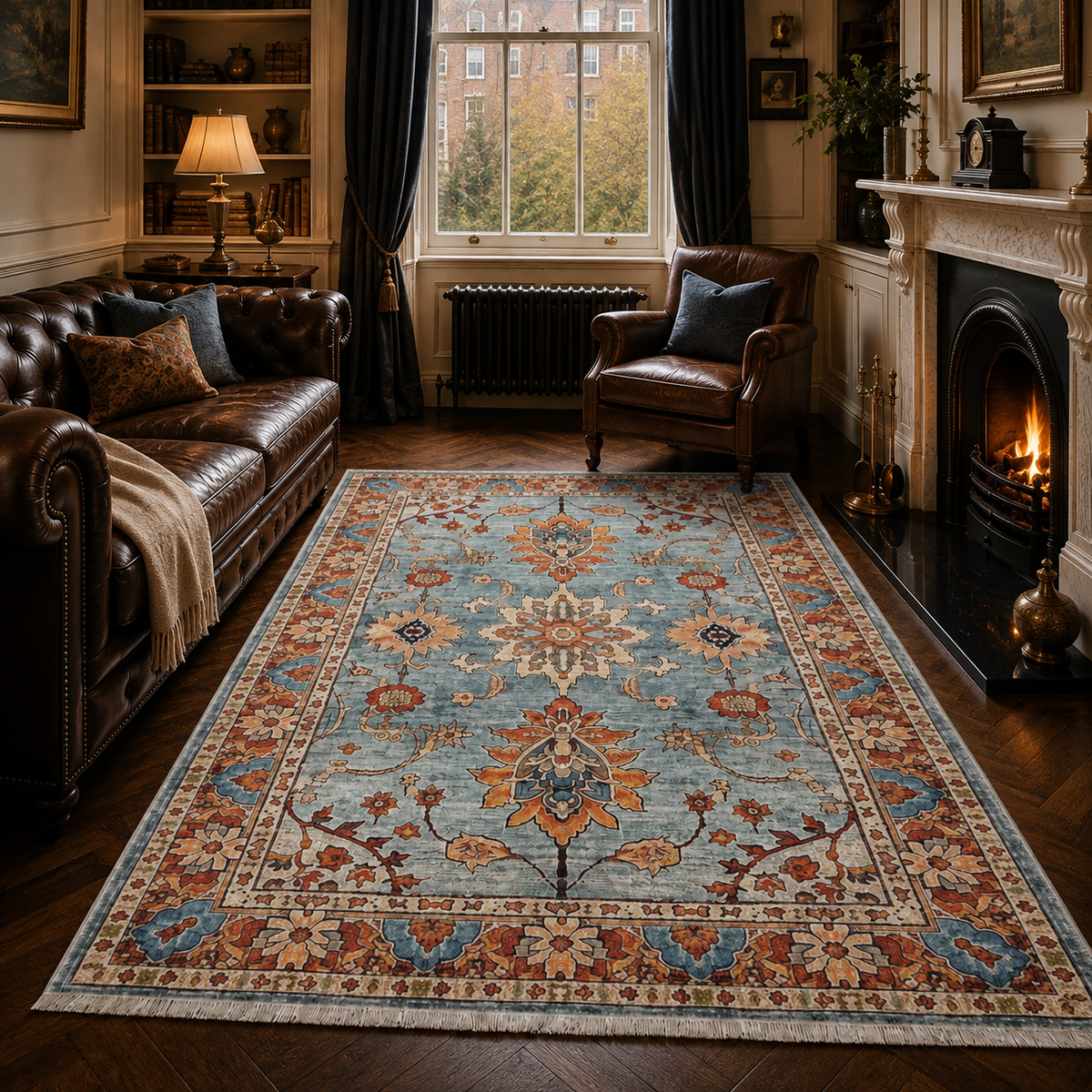 Tapis Géométrique Moderne Crème et Blanc Lavable Félicie, vue 4