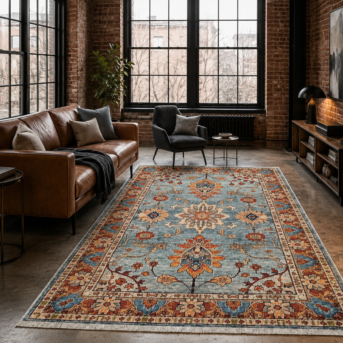 Tapis Géométrique Moderne Crème et Blanc Lavable Félicie, vue 7