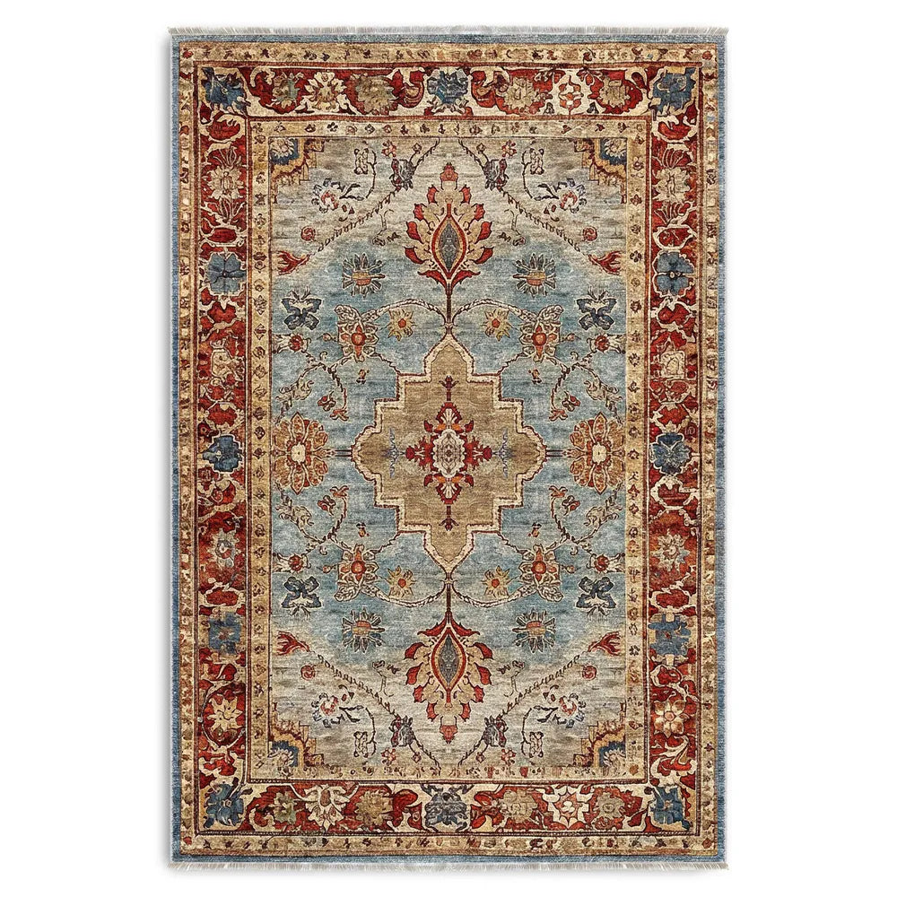 Tapis Géométrique Moderne Crème et Blanc Lavable Jade, vue 4