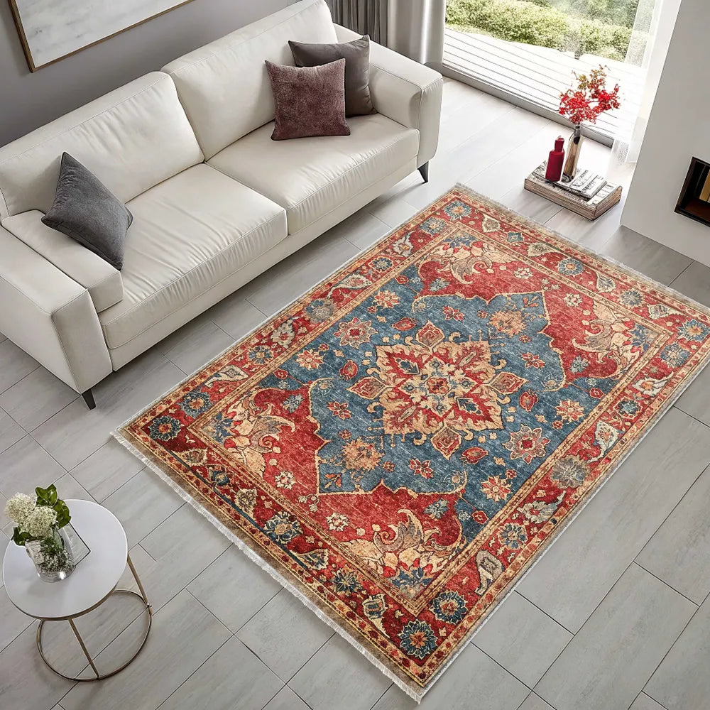 Tapis Classique Bordeaux Lavable Alice, vue 4
