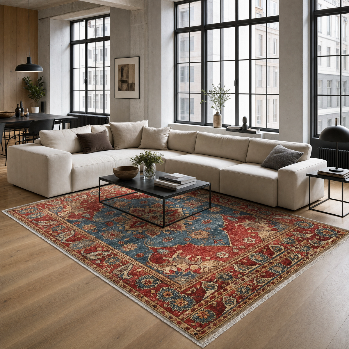 Tapis Classique Bordeaux Lavable Alice, vue 3