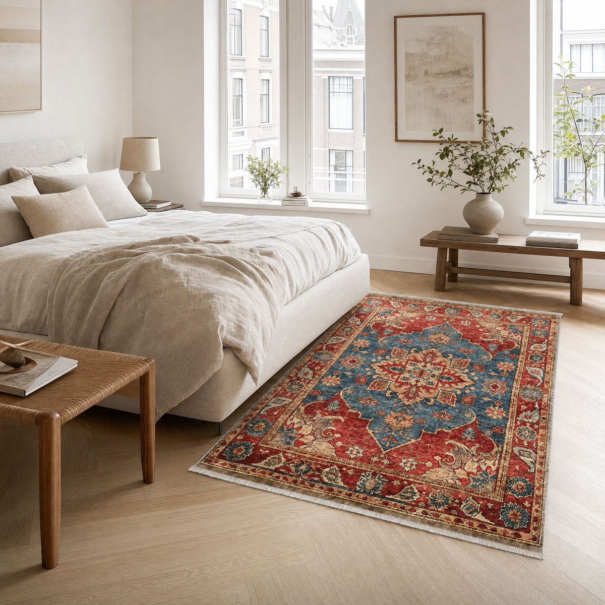 Tapis Classique Bordeaux Lavable Alice, vue 7