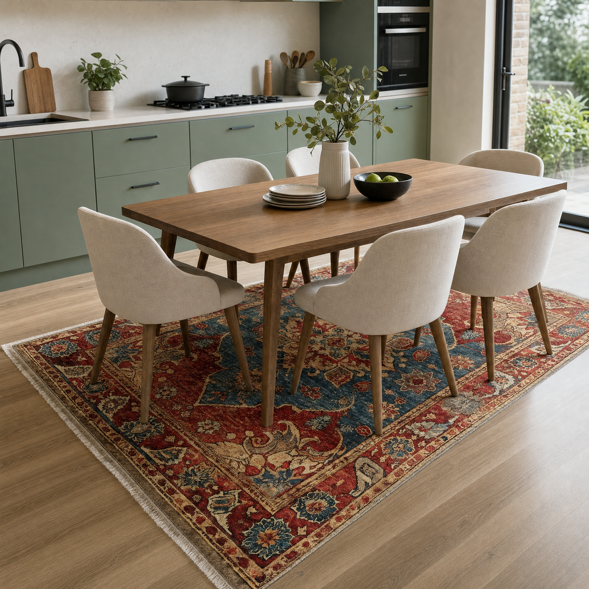 Tapis Classique Bordeaux Lavable Alice, vue 8