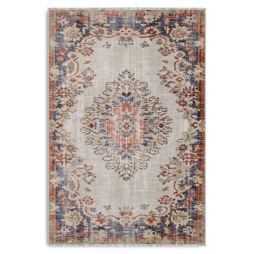 Tapis Classique Vintage Gris Lavable Aïda, vue 5