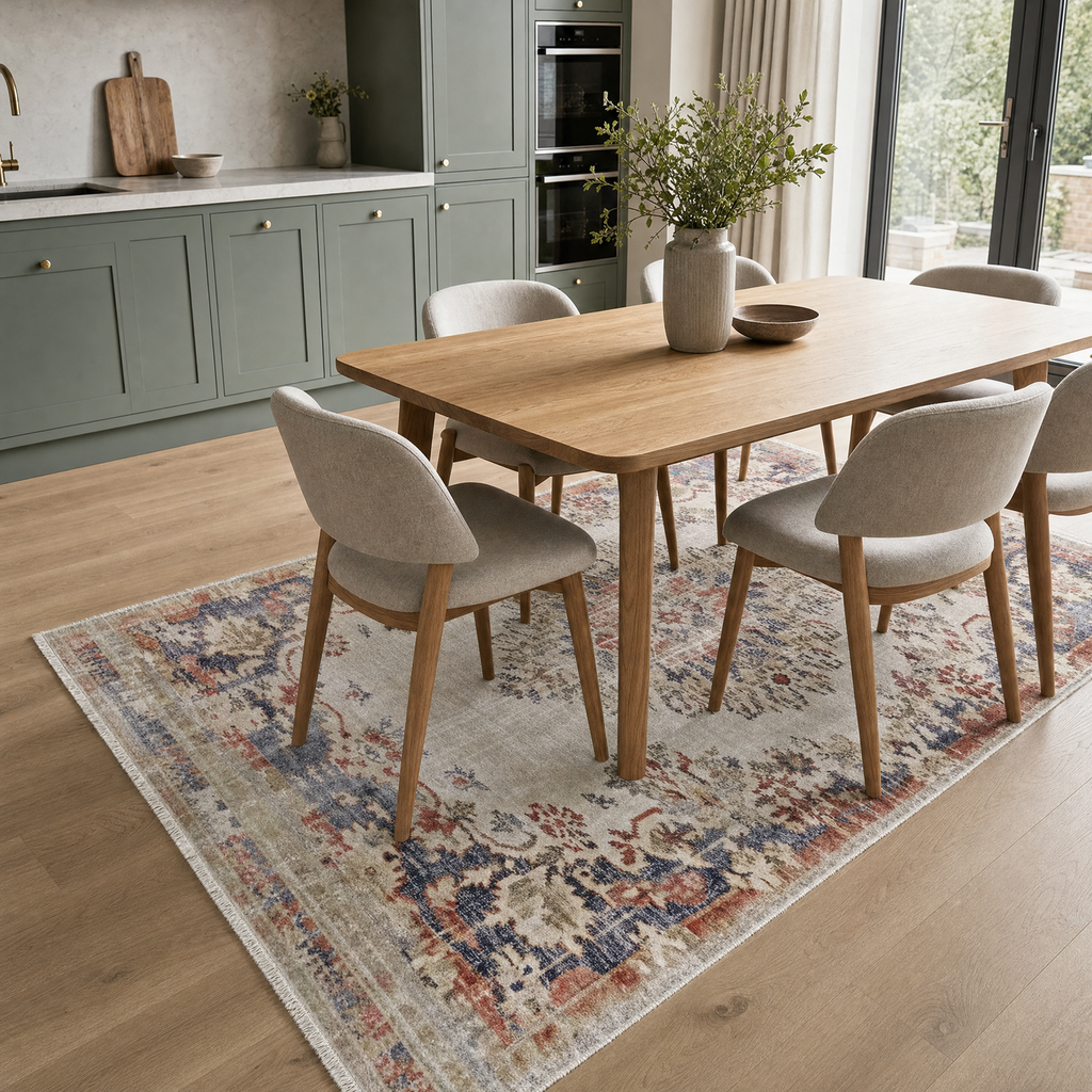 Tapis Classique Vintage Gris Lavable Aïda, vue 8
