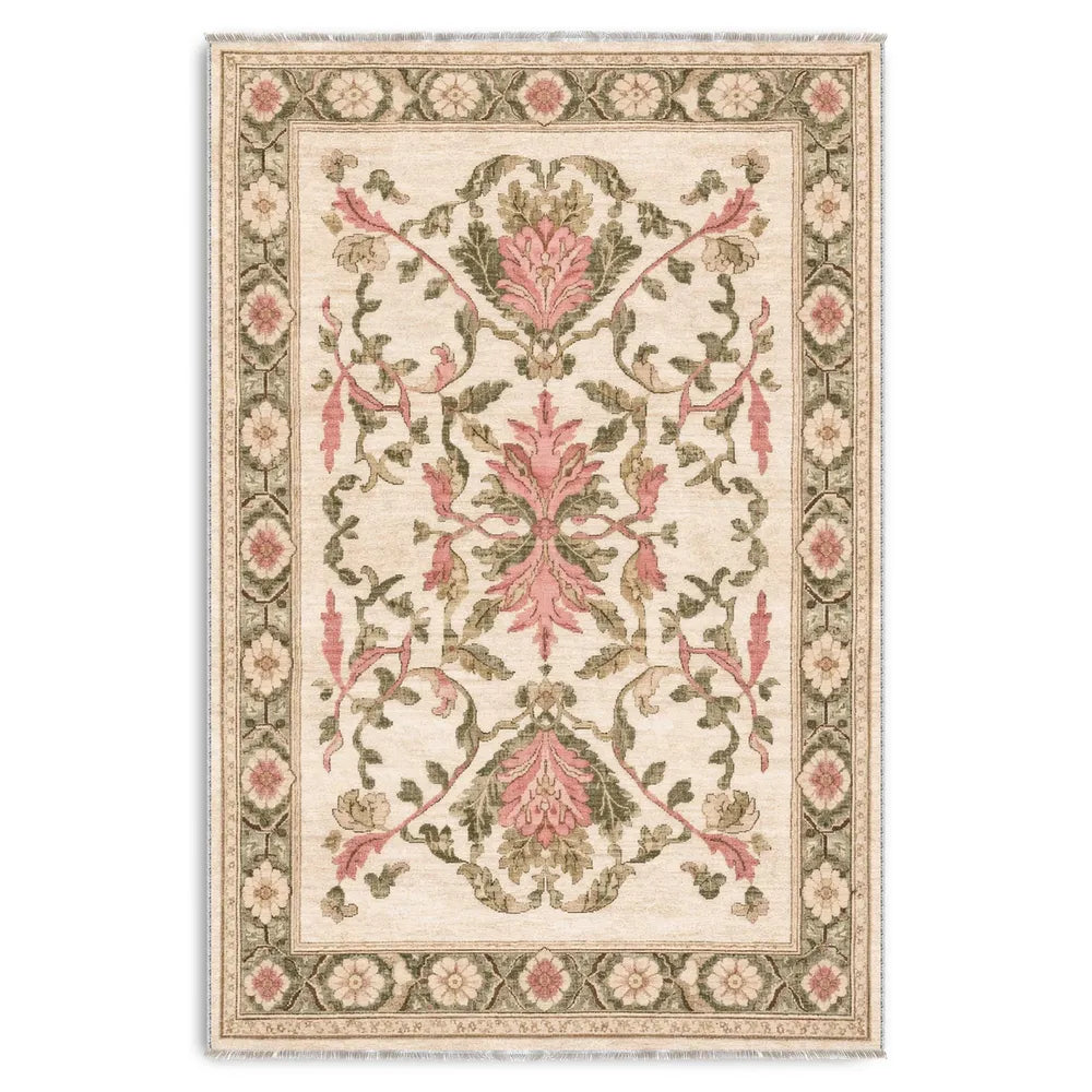 Tapis Géométrique Moderne Crème et Blanc Lavable Coline, vue 10