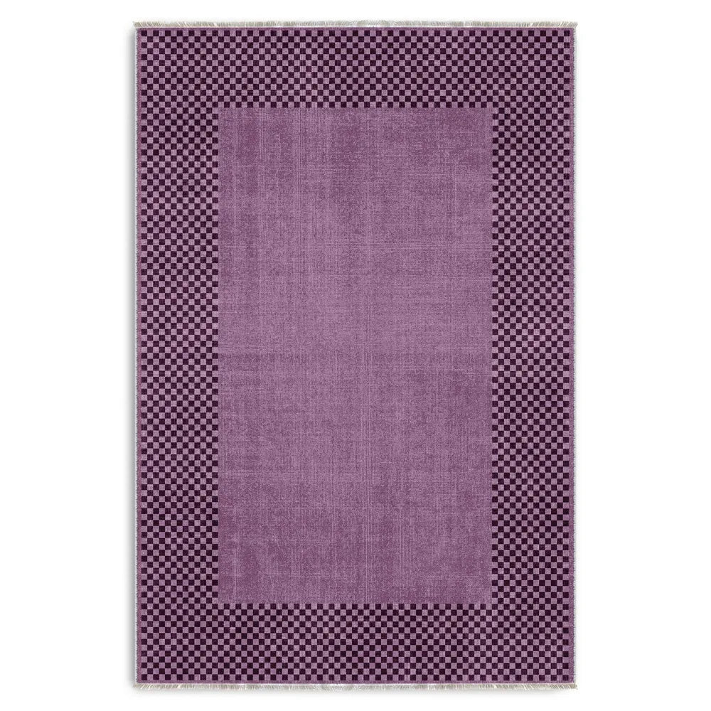 Tapis Géométrique Moderne Gris Lavable Zélie, vue 10