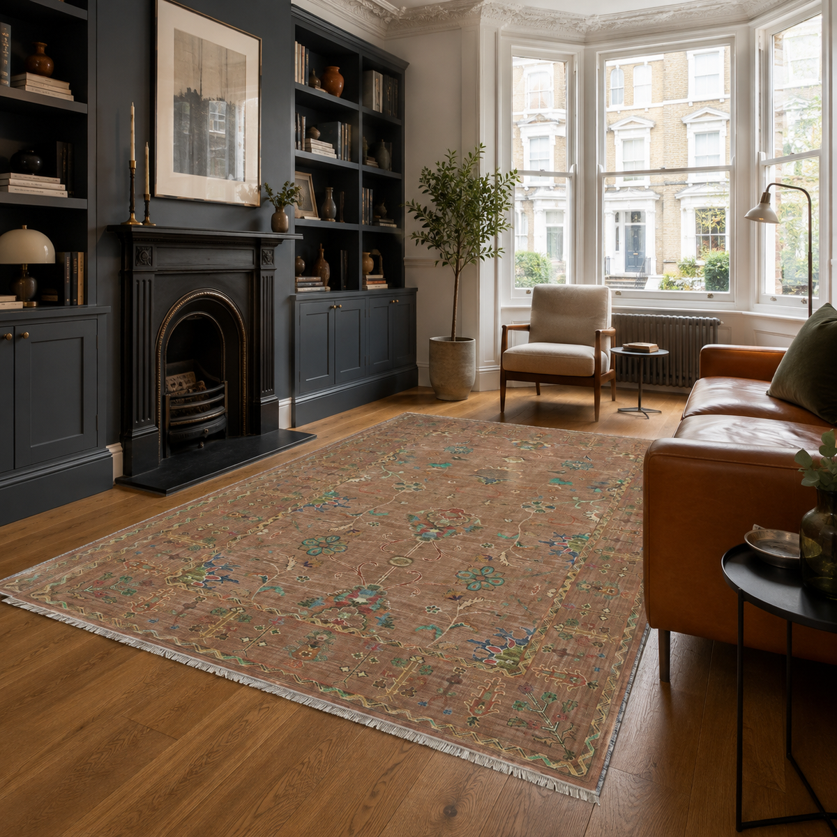 Tapis Classique Bleu Marine Lavable Anouk, vue 3