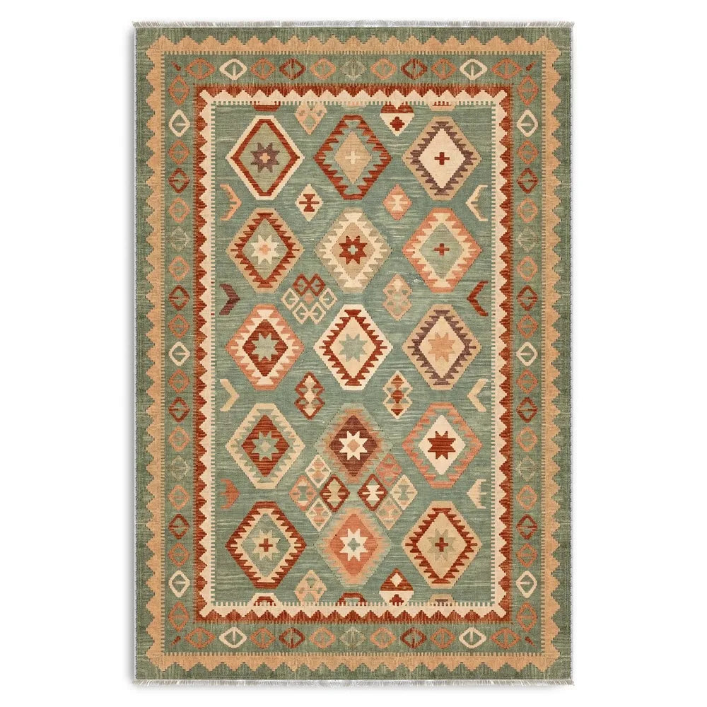 Tapis Ethnique Vintage Gris Lavable Éloi, vue 5