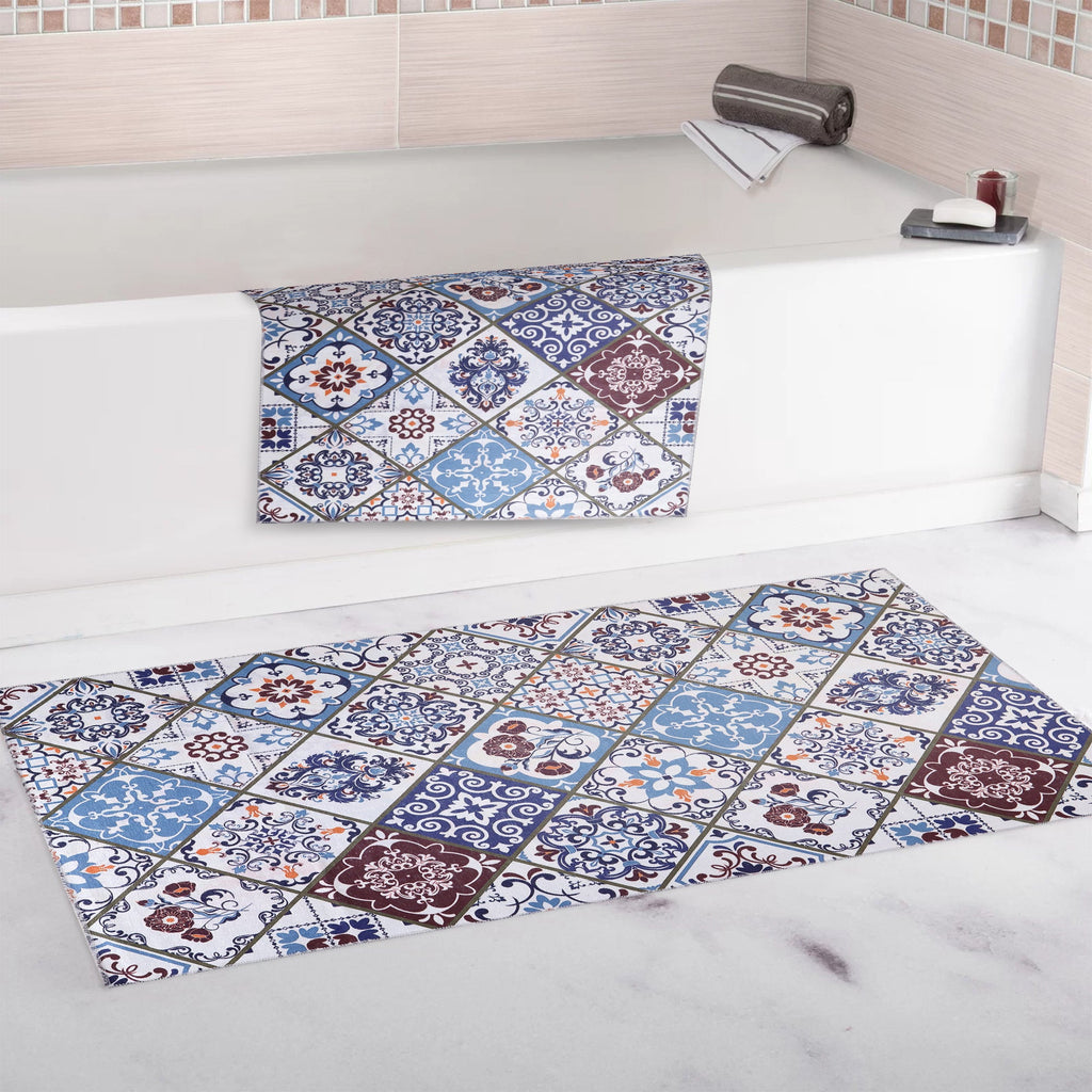 Tapis Ethnique Crème et Blanc Lavable Solveig, vue 5