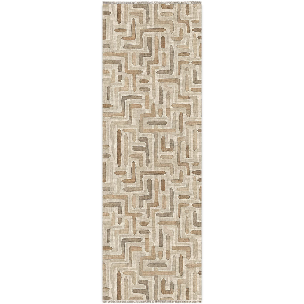 Tapis Géométrique Moderne Bleu Marine Lavable Maeva, vue 9