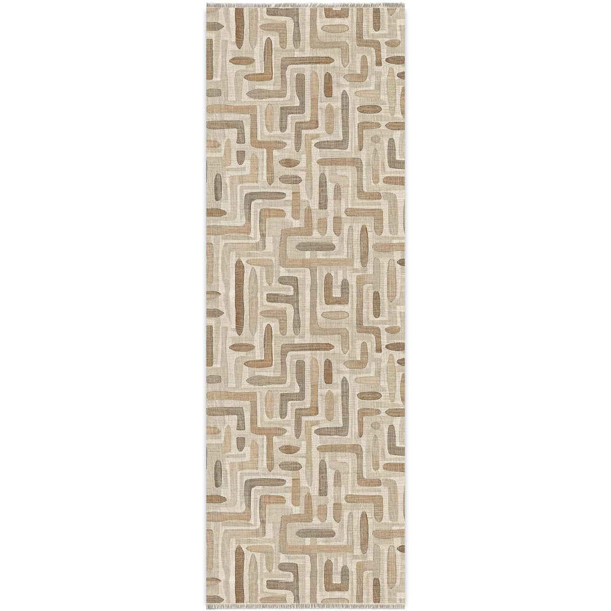 Tapis Géométrique Moderne Bleu Marine Lavable Maeva, vue 9