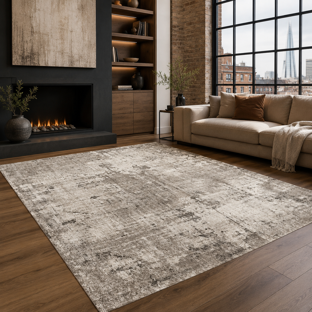 Tapis Vintage Bleu Marine Lavable Domitille, vue 8