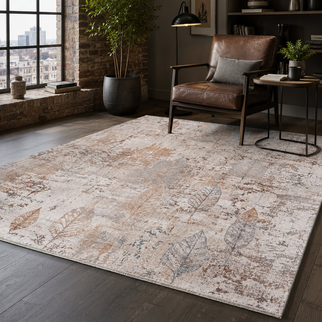 Tapis Géométrique Moderne Bleu Marine Lavable Stella, vue 5