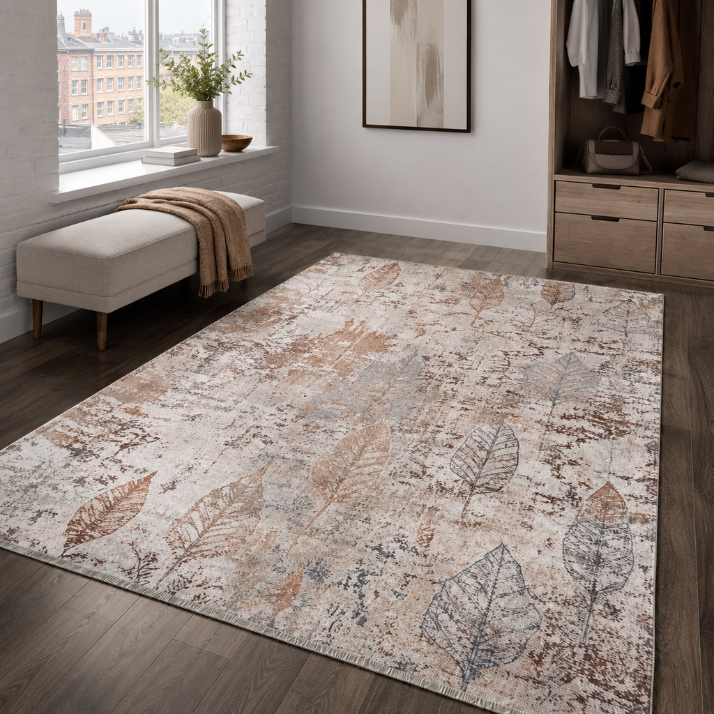 Tapis Géométrique Moderne Bleu Marine Lavable Stella, vue 10