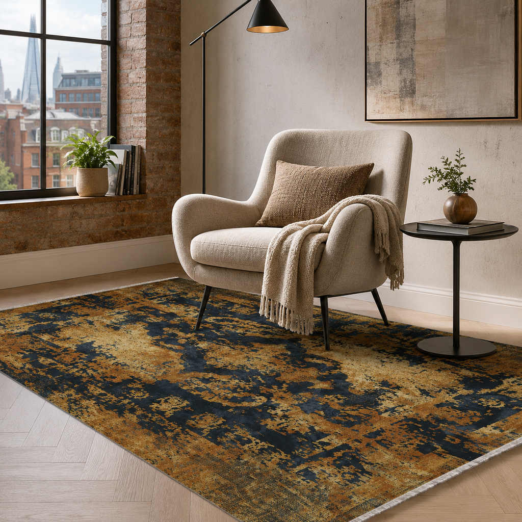 Tapis Vintage Gris Lavable Carmen, vue 4